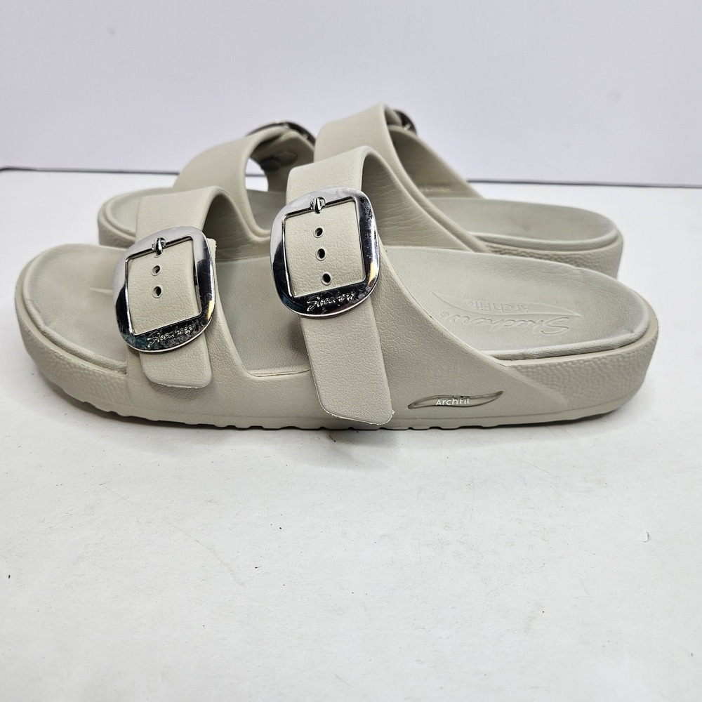 Sketchers ArchFit Slide On Shoes Ivory Size 9 - Picture 4 of 14